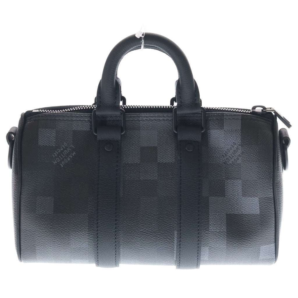 LOUIS VUITTON(ルイヴィトン) ダモフラージュ キーポル・バンドリエール25 2WAYハンドバッグ ショルダーバッグ ブラック PVC×レザー M14919 ブラック金具 レディース