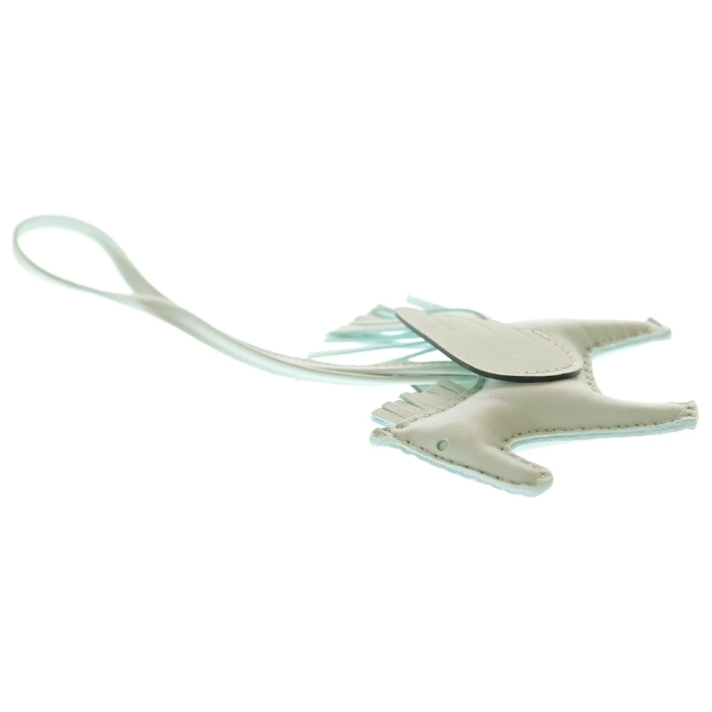 HERMES(エルメス) ロデオチャーム ペガサスPM バッグチャーム ライトブルー アクア レザー レディース