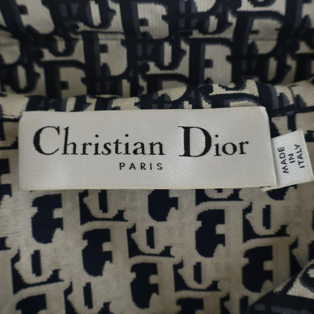 Christian Dior(クリスチャンディオール) Oblique Jacquard Technical Taffeta オブリークジャカードテクニカルタフタ フロントジップパーカー グレー/ネイビー 327C25A2970 レディース