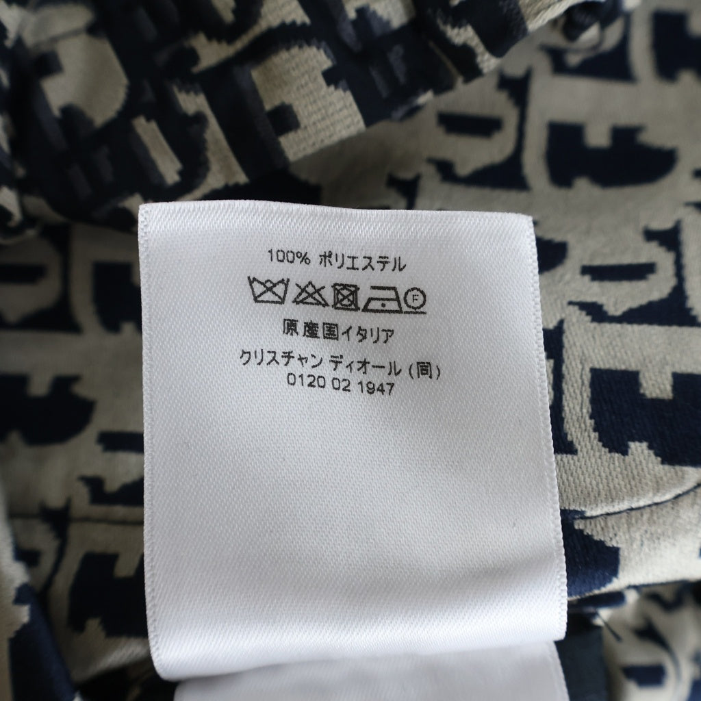Christian Dior(クリスチャンディオール) Oblique Jacquard Technical Taffeta オブリークジャカードテクニカルタフタ フロントジップパーカー グレー/ネイビー 327C25A2970 レディース