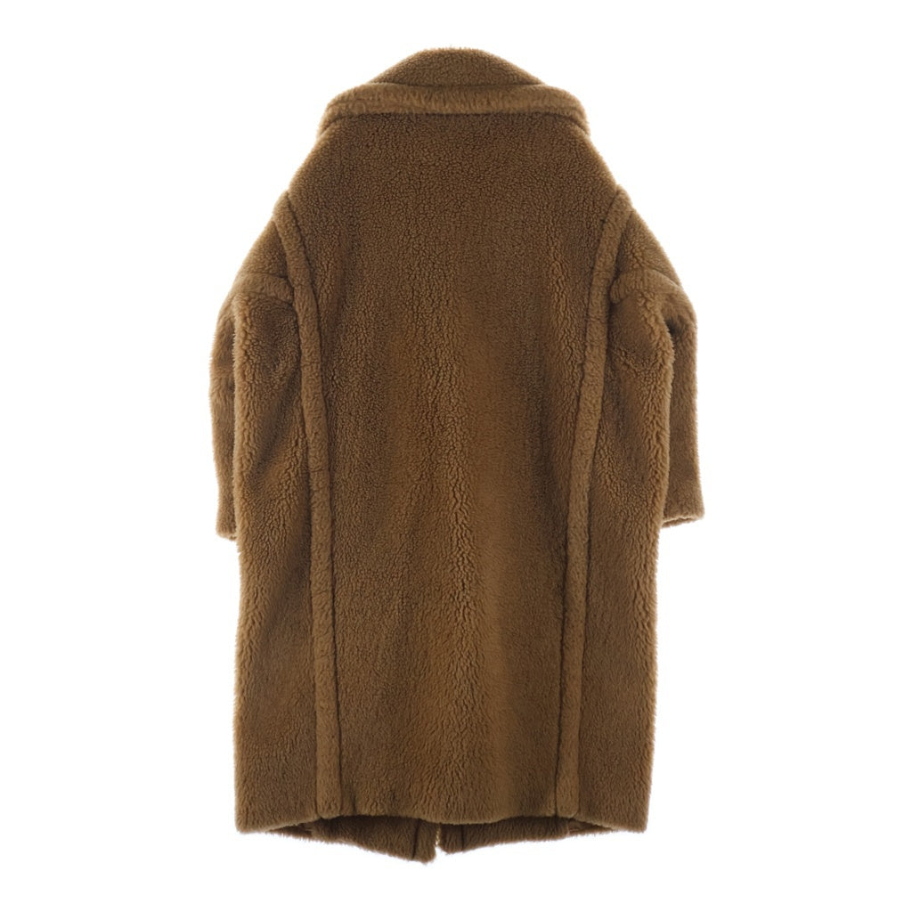S MAX MARA(エス マックスマーラ) TEDDY BEAR COAT テディベアコート ロングコート キャメル シルク ブラウン 42.612.268 レディース