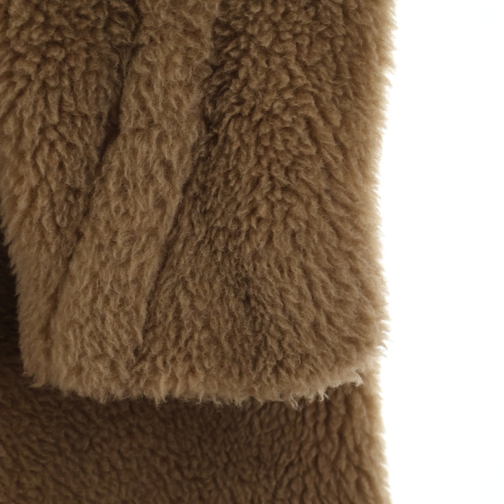 S MAX MARA(エス マックスマーラ) TEDDY BEAR COAT テディベアコート ロングコート キャメル シルク ブラウン 42.612.268 レディース