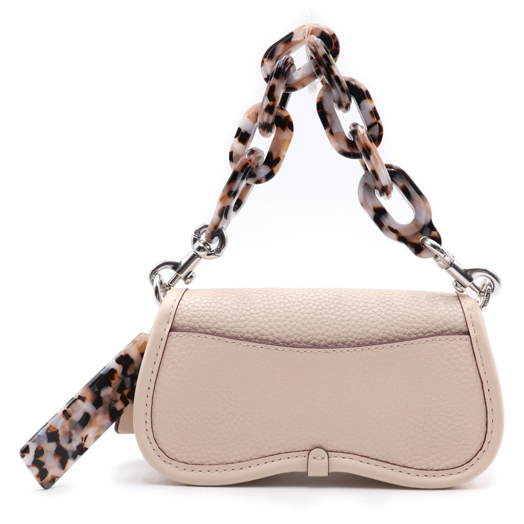 COACH(コーチ) ウェイビー ディンキーバッグ ショルダーバッグ ベージュ レザー シルバー金具 レディース