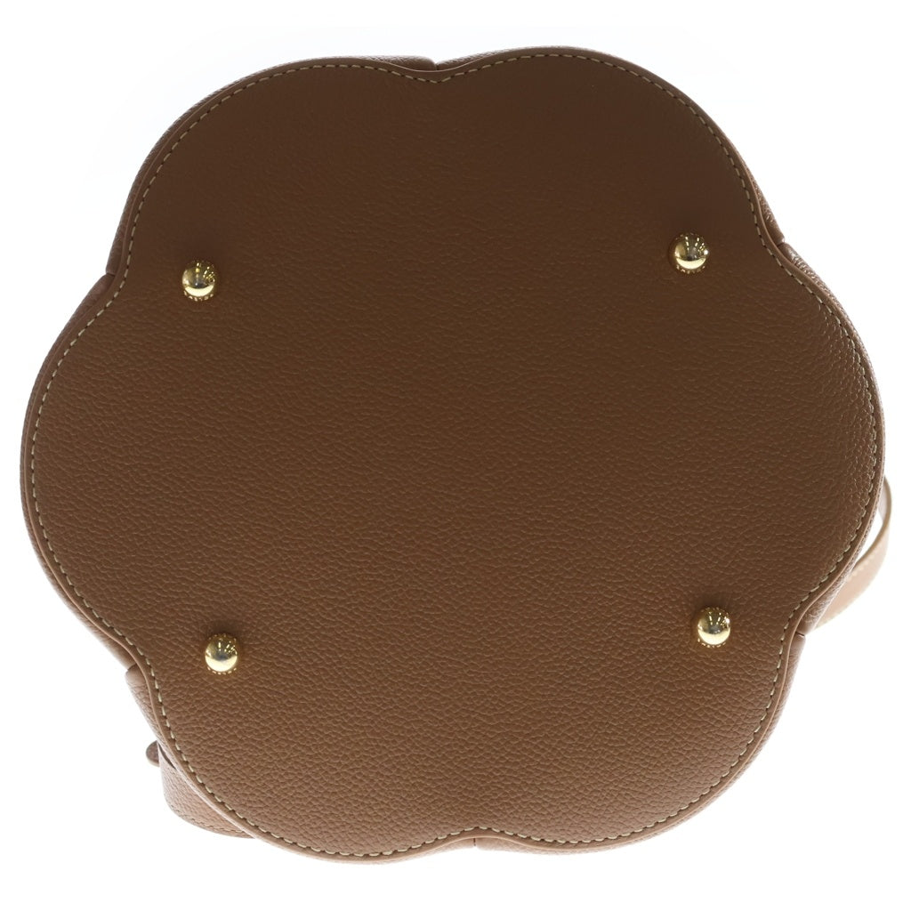 Polene(ポレーヌ) ヌメロ ユイット ハンド ショルダーバッグ レザー ゴールド金具 ブラウン レディース