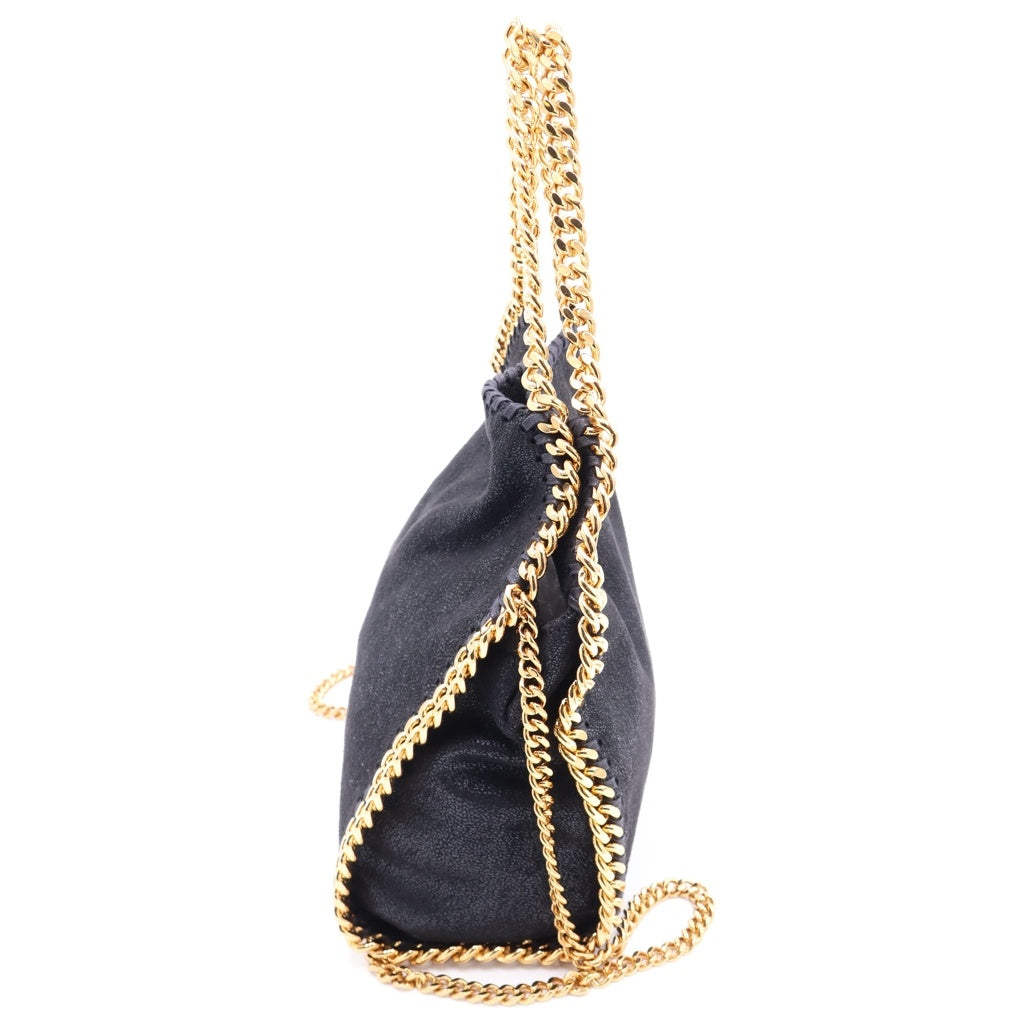 STELLA McCARTNEY(ステラマッカートニー) ファラベラ ミニ ショルダーバッグ フェイクレザー ゴールド金具 ブラック 371223 レディース