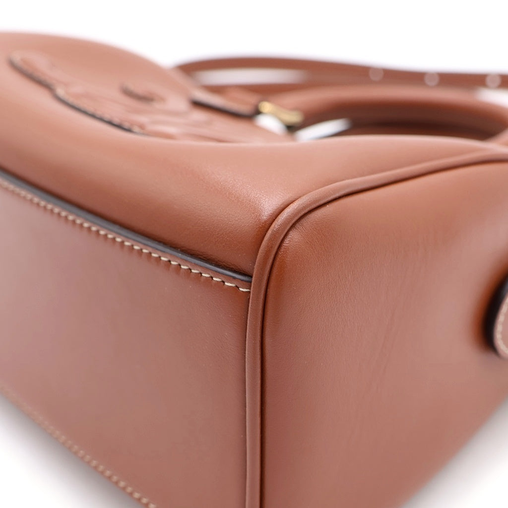 CELINE(セリーヌ) キュイル トリオンフ スモールボストン ショルダーバッグ レザー ブラウン 113773DU3.04LU レディース