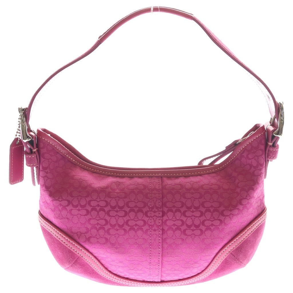 COACH ピンク シグネチャー アクセサリーポーチ ミニバッグ y2k COACH(コーチ) ミニシグネチャー ワンショルダーバッグ レディース