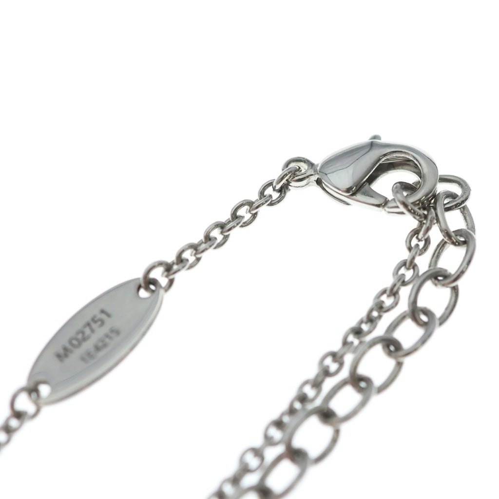 LOUIS VUITTON(ルイヴィトン) LV・アイコニック ロゴラインストーンネックレス ペンダント チェーン シルバー GP M02751 レディース