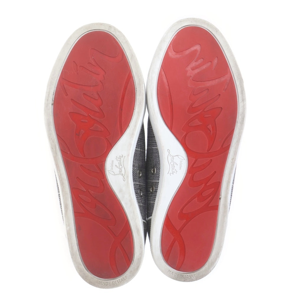 CHRISTIAN LOUBOUTIN(クリスチャンルブタン) スタッズ ローカットスニーカー スリッポン グレンチェック #41