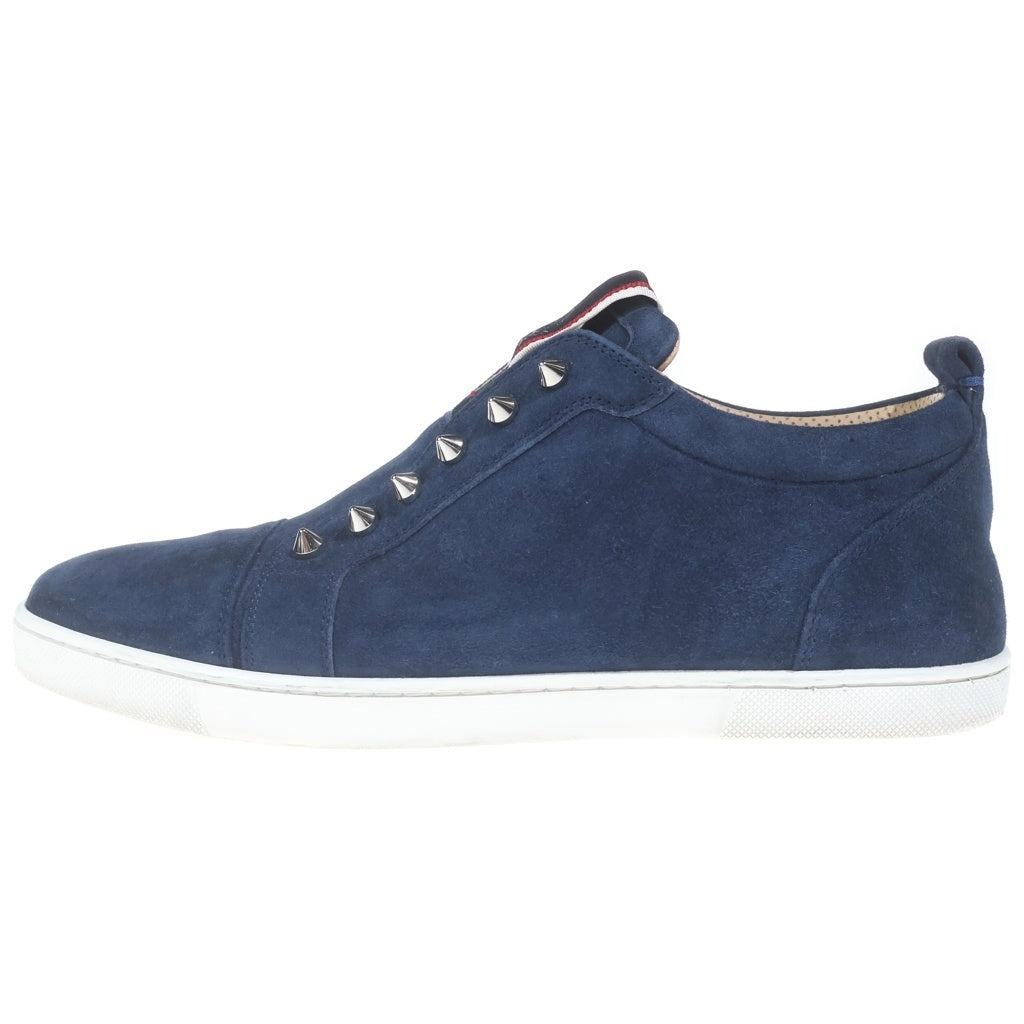 CHRISTIAN LOUBOUTIN(クリスチャンルブタン) スタッズ ローカットスエードスニーカー スリッポン ネイビー #40 1/2