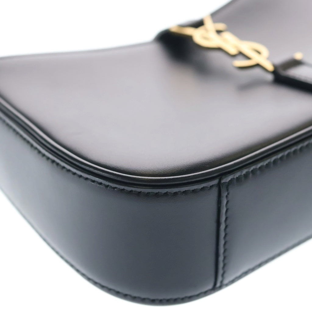 SAINT LAURENT PARIS(サンローランパリ) ハンドバッグ ミニホーボー ブラック カーフレザー 710318 ゴールド金具 レディース