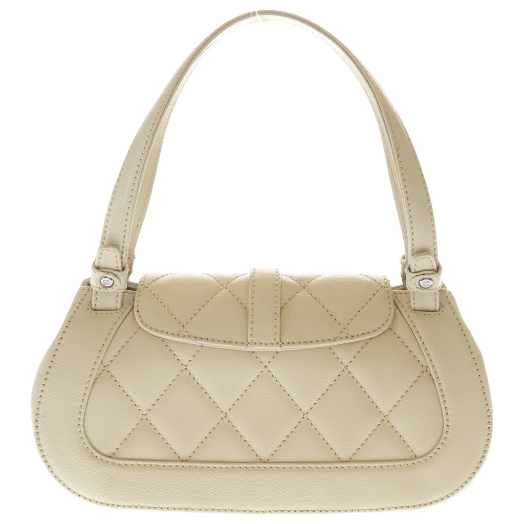 CHANEL(シャネル) 2.55 マトラッセ ワンショルダーバッグ ハンドバッグ アイボリー キャビアスキン シルバー金具 レディース
