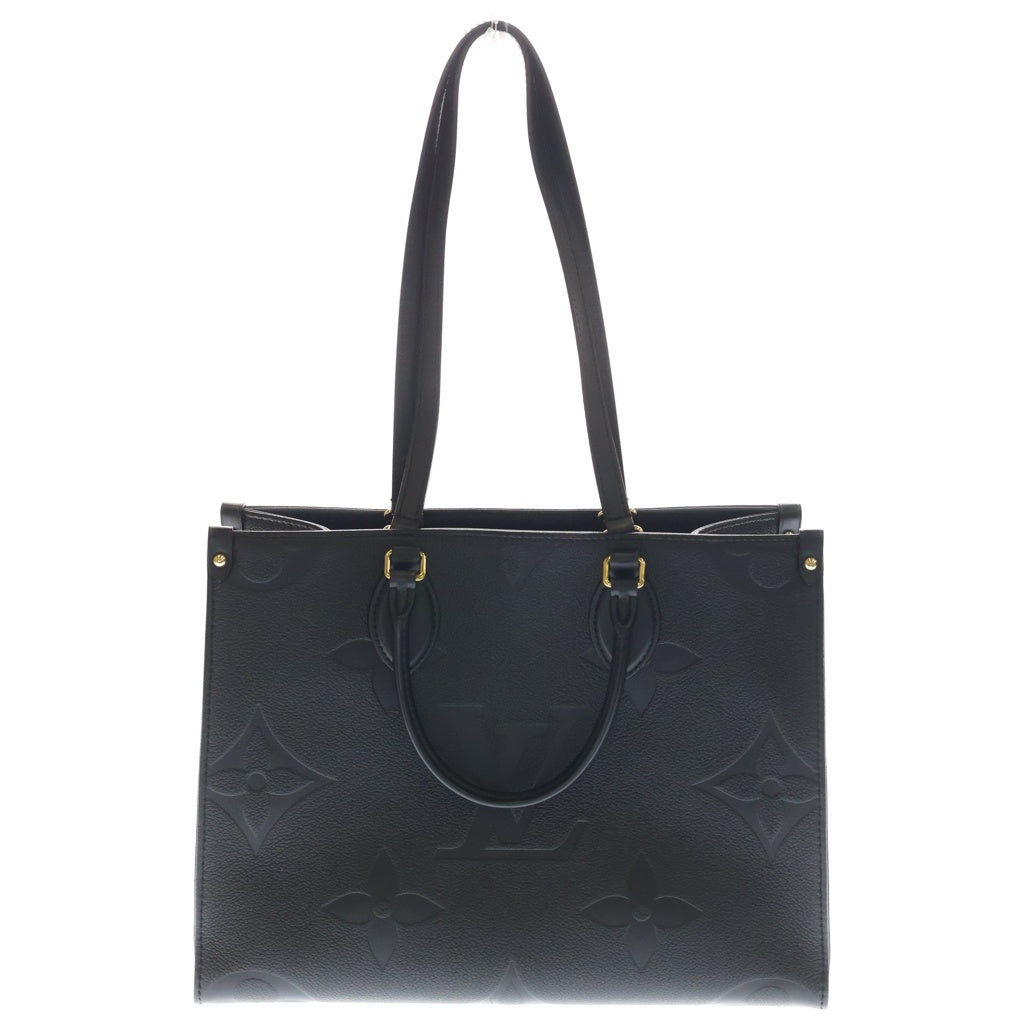 LOUIS VUITTON(ルイヴィトン) オンザゴーMM モノグラム アンプラント レザー 2WAY ハンド ショルダー トートバッグ ブラック M45595 レディース