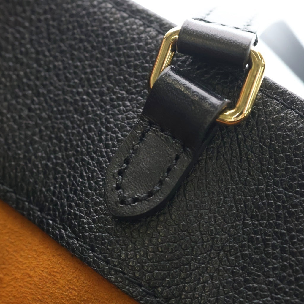 LOUIS VUITTON(ルイヴィトン) オンザゴーMM モノグラム アンプラント レザー 2WAY ハンド ショルダー トートバッグ ブラック M45595 レディース