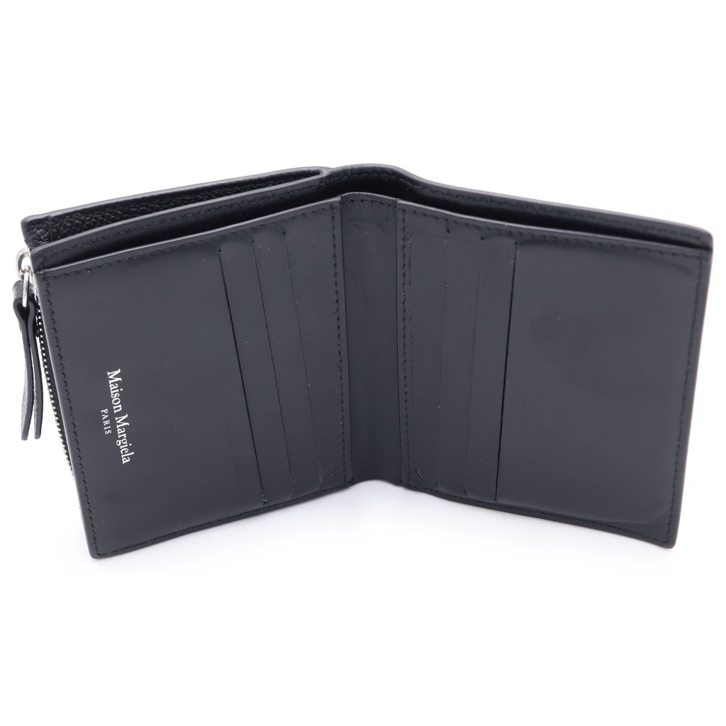 Maison Martin Margiela(メゾンマルタンマルジェラ) 4ステッチ フリップフラップウォレット 二つ折り財布 四つタグ レザー ブラック SA1UI0020