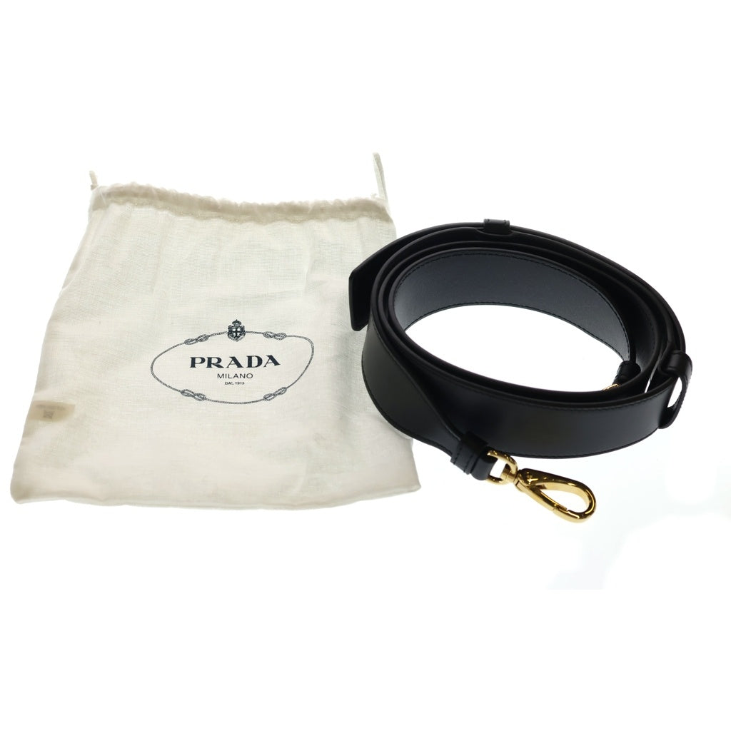 PRADA(プラダ) シンボル ステッチ スモール 2WAYハンドバッグ ショルダーバッグ ブラック レザー 1BA396 ゴールド金具 レディース