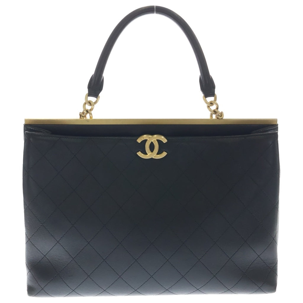 CHANEL(シャネル) COCO LUXE ラージ ショッピングバッグ ハンドバッグ ブラック レザー A57089 ゴールド金具 レディース