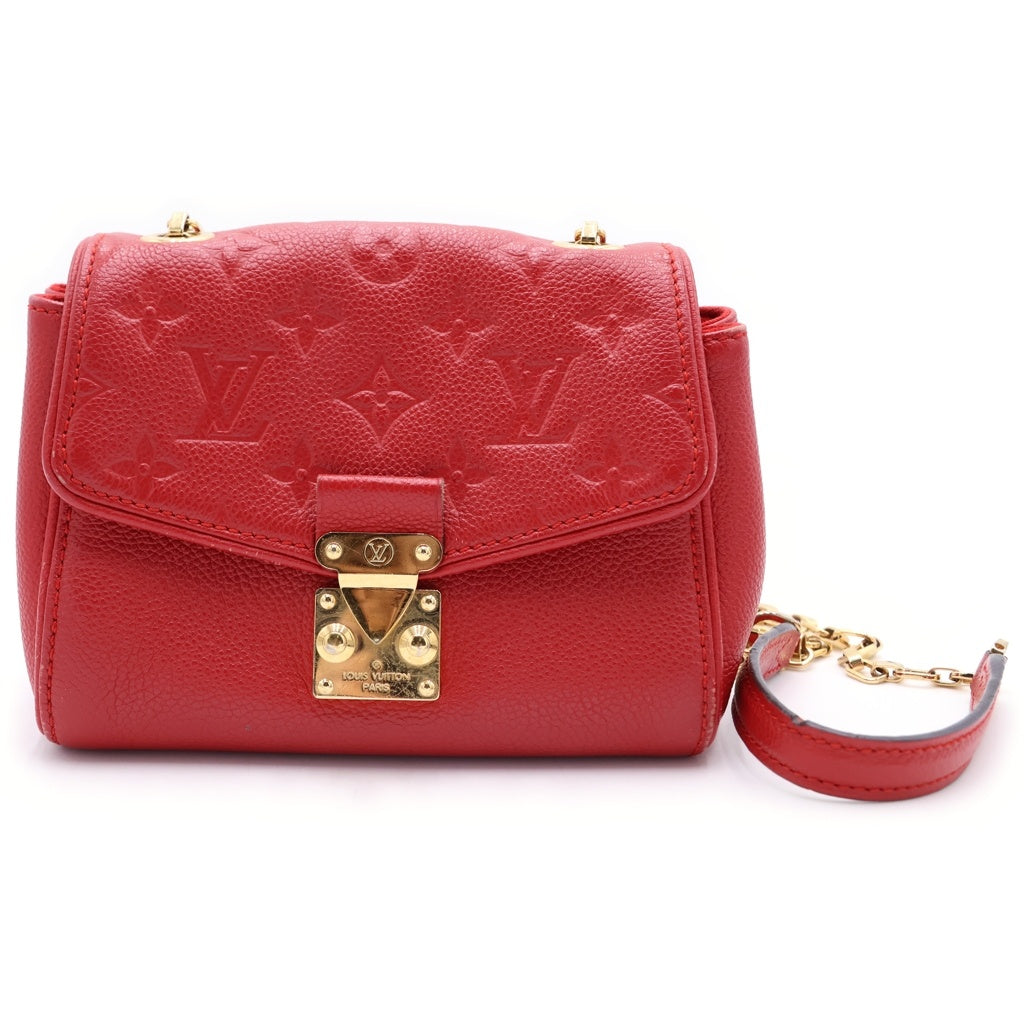 LOUIS VUITTON(ルイヴィトン) モノグラム・アンプラント サンジェルマンBB スリーズ チェーンショルダーバッグ ミニバッグ レッド レザー M94553 ゴールド金具 レディース
