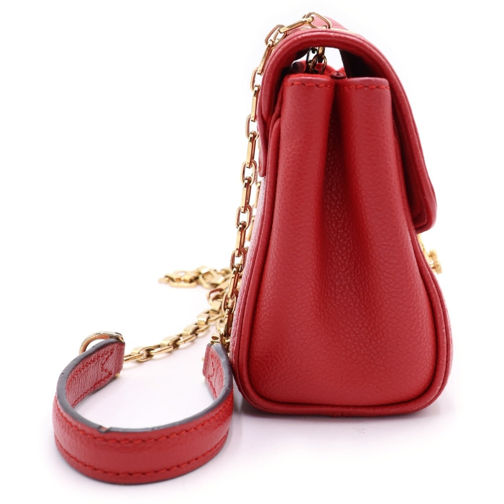 LOUIS VUITTON(ルイヴィトン) モノグラム・アンプラント サンジェルマンBB スリーズ チェーンショルダーバッグ ミニバッグ レッド レザー M94553 ゴールド金具 レディース