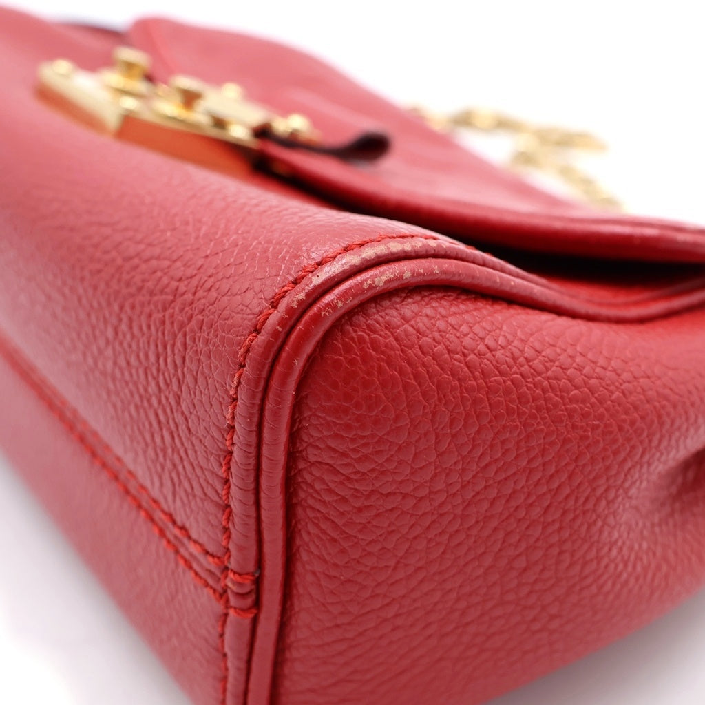 LOUIS VUITTON(ルイヴィトン) モノグラム・アンプラント サンジェルマンBB スリーズ チェーンショルダーバッグ ミニバッグ レッド レザー M94553 ゴールド金具 レディース
