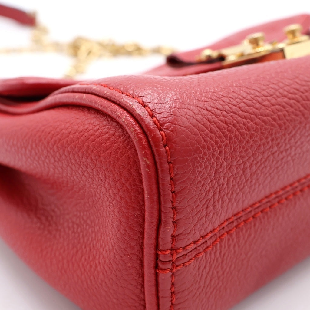 LOUIS VUITTON(ルイヴィトン) モノグラム・アンプラント サンジェルマンBB スリーズ チェーンショルダーバッグ ミニバッグ レッド レザー M94553 ゴールド金具 レディース