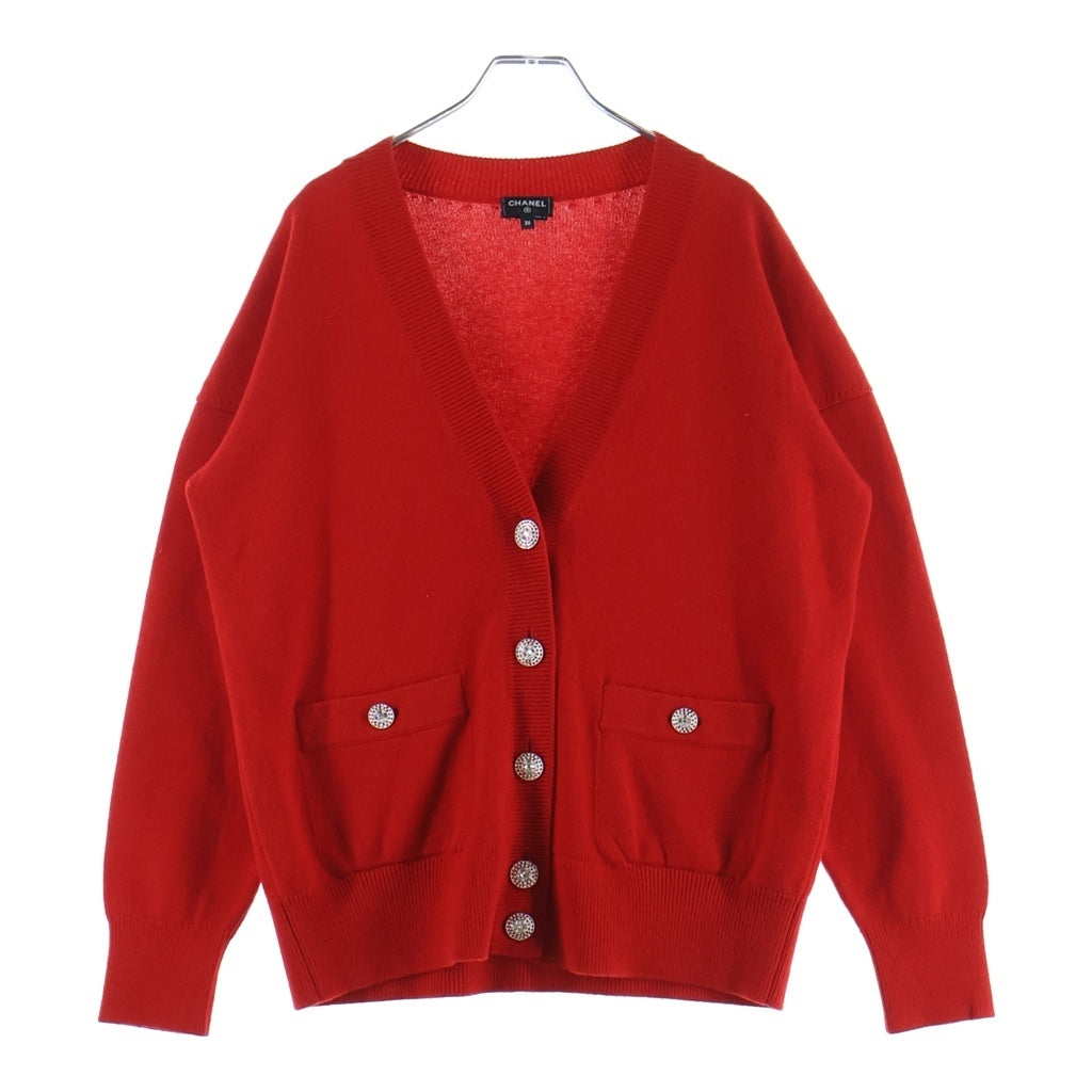 CHANEL(シャネル) カシミヤニットカーディガン ココビジューボタン レッド #36 P74231 レディース