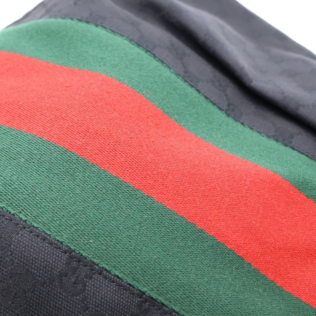 GUCCI(グッチ) GGキャンバス ウェブライン メタル バンブー トートバッグ ブラック 128989 レディース