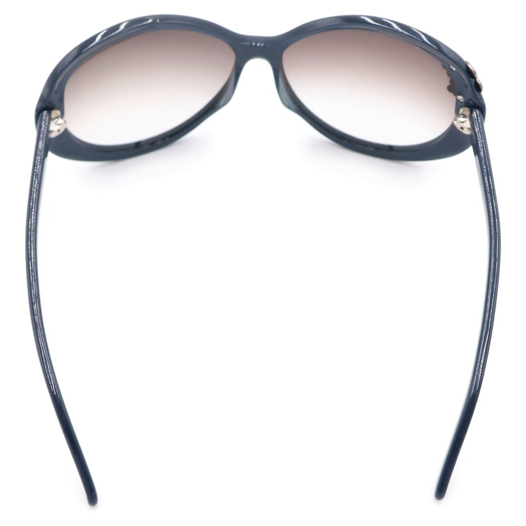SAINT LAURENT PARIS(サンローランパリ) オーバルフレーム カラーレンズ サングラス メガネ 眼鏡 アイウェア ネイビー YSL6136/S レディース