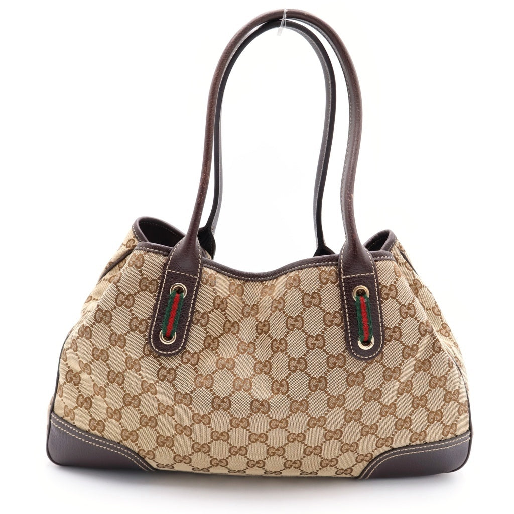 GUCCI(グッチ) プリンシー トートバッグ GGキャンバス シェリーライン キャンバス レザー ブラウン 163805 レディース