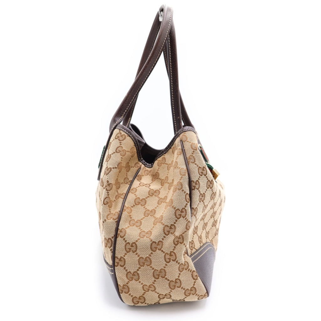GUCCI(グッチ) プリンシー トートバッグ GGキャンバス シェリーライン キャンバス レザー ブラウン 163805 レディース