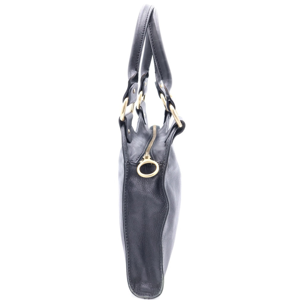 FENDI(フェンディ) ハンドバッグ ディアボロ ブラック レザー 8BR254 ゴールド金具 レディース