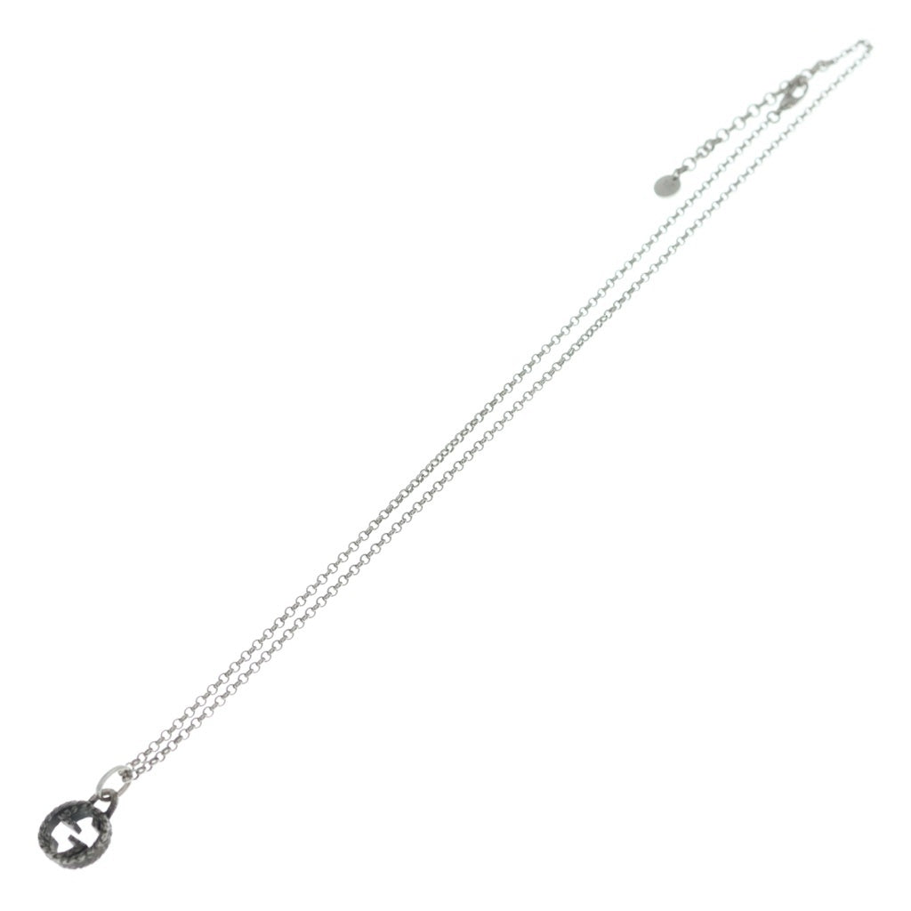 GUCCI(グッチ) インターロッキングG アラベスク ネックレス ペンダント チェーン シルバー SV925 レディース