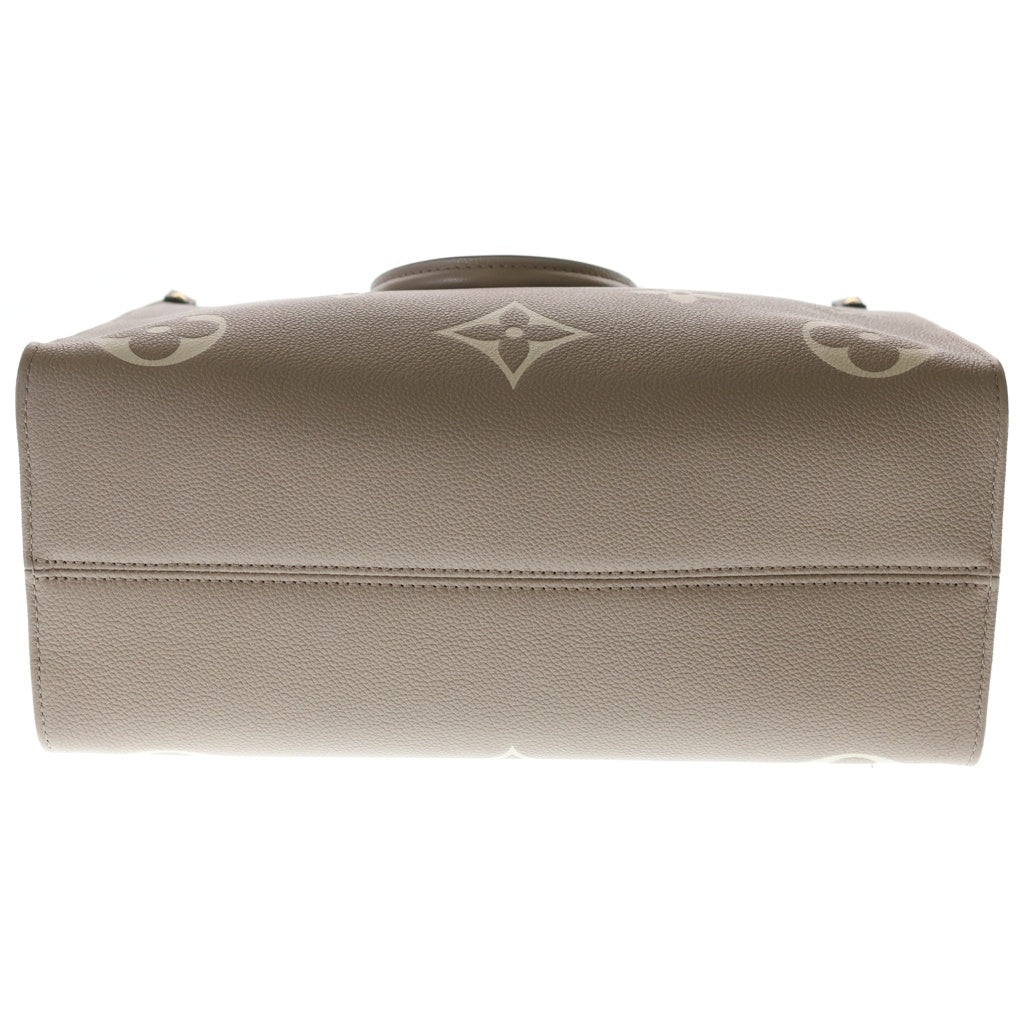 LOUIS VUITTON(ルイヴィトン) モノグラム アンプラント オンザゴーMM ハンドバッグ レザー ゴールド金具 ベージュ M45494 RFID レディース