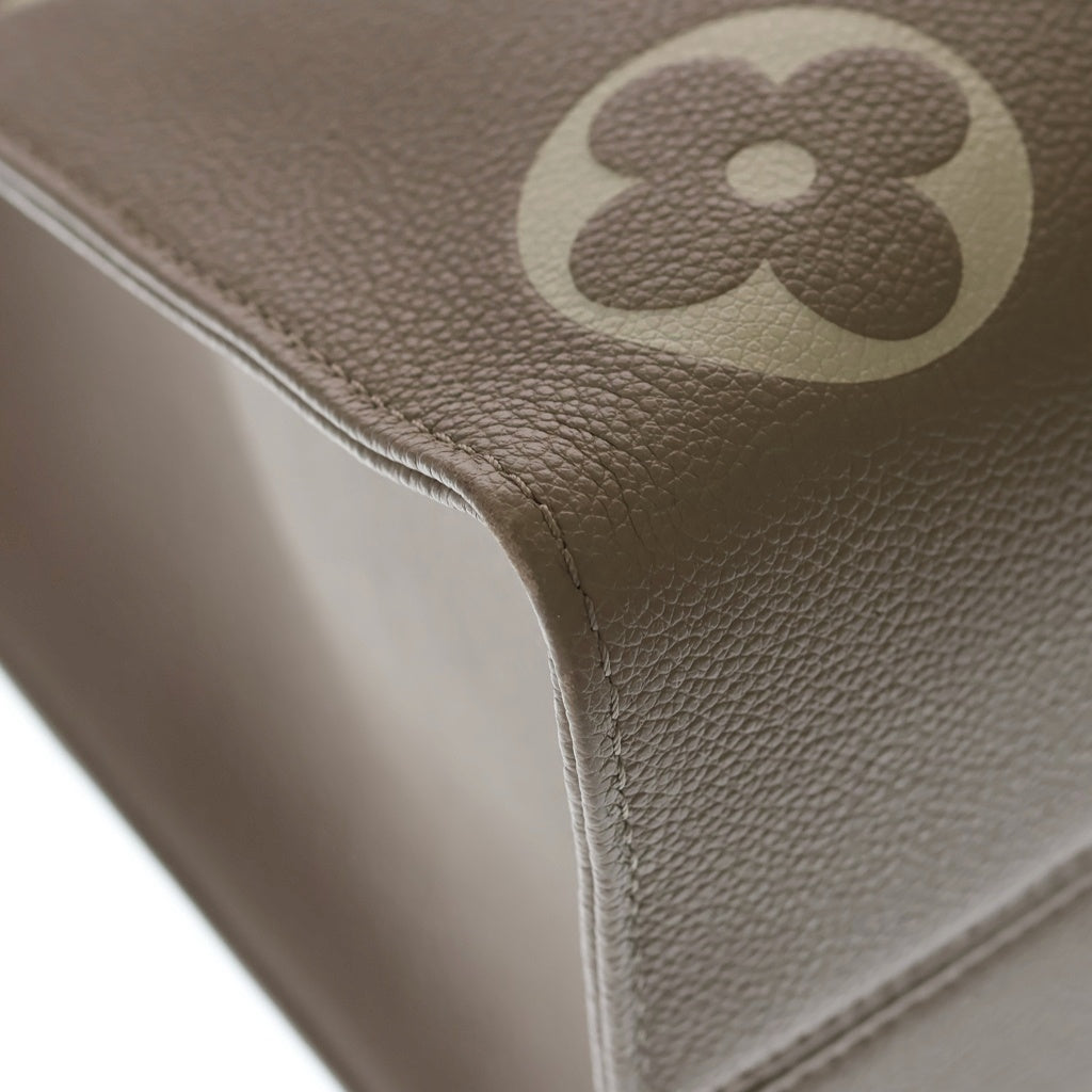 LOUIS VUITTON(ルイヴィトン) モノグラム アンプラント オンザゴーMM ハンドバッグ レザー ゴールド金具 ベージュ M45494 RFID レディース