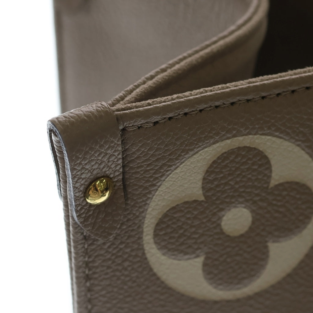 LOUIS VUITTON(ルイヴィトン) モノグラム アンプラント オンザゴーMM ハンドバッグ レザー ゴールド金具 ベージュ M45494 RFID レディース