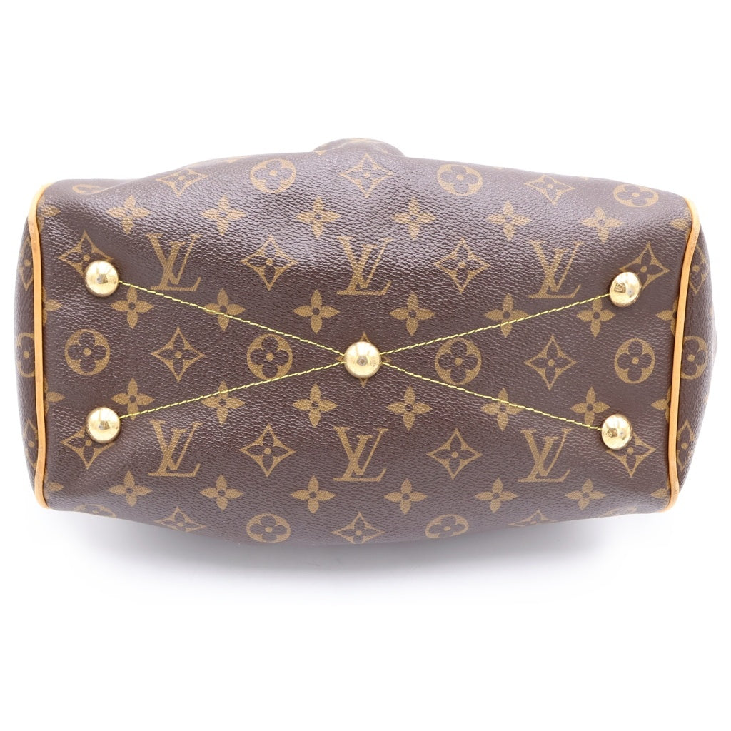 LOUIS VUITTON(ルイヴィトン) モノグラム ティヴォリPM ハンドバッグ PVC レザー ゴールド金具 ブラウン M40143 レディース