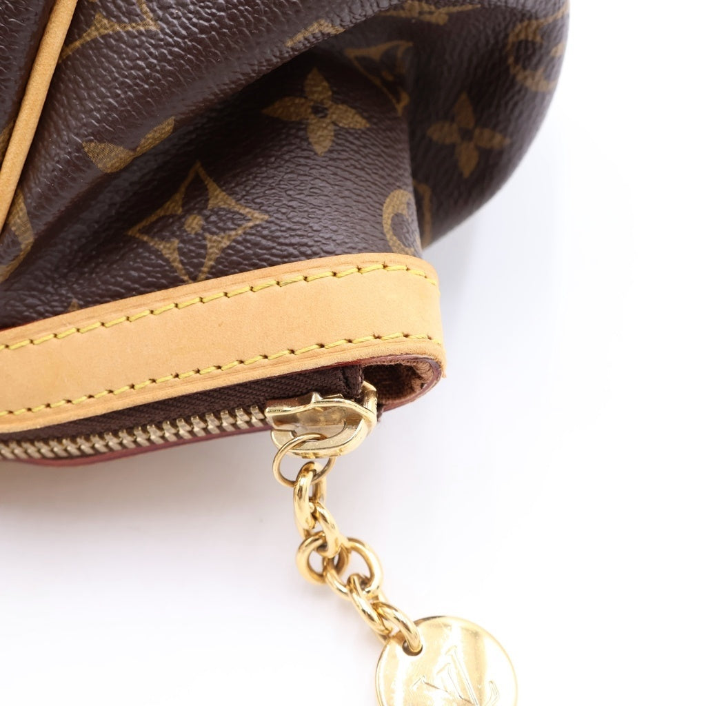 LOUIS VUITTON(ルイヴィトン) モノグラム ティヴォリPM ハンドバッグ PVC レザー ゴールド金具 ブラウン M40143 レディース
