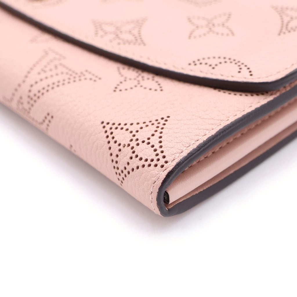 LOUIS VUITTON(ルイヴィトン) モノグラムマヒナ ポルトフォイユイリス ロングウォレット 長財布 マグノリア レザー ピンク M60145 RFID レディース