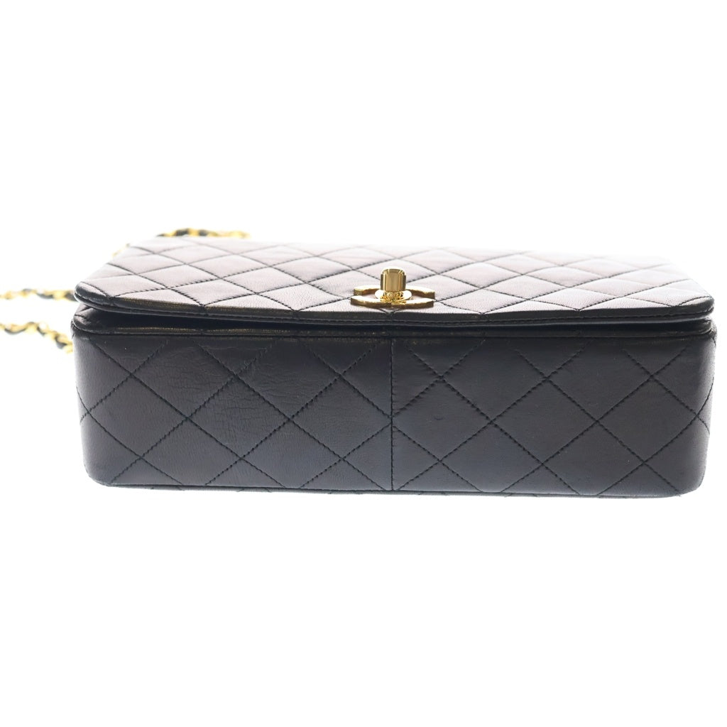 CHANEL(シャネル) マトラッセ23 フルフラップ ラムスキン レザー Sチェーン ショルダーバッグ ゴールド金具 ブラック A03568 1番台 レディース