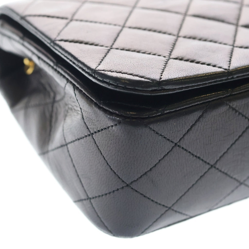 CHANEL(シャネル) マトラッセ23 フルフラップ ラムスキン レザー Sチェーン ショルダーバッグ ゴールド金具 ブラック A03568 1番台 レディース