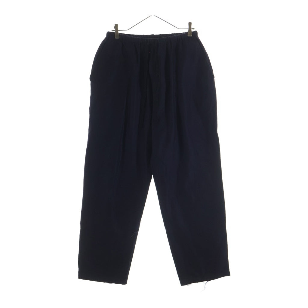 COMOLI(コモリ) ウール×シルク ドローストリングパンツ ボトムス #2 ネイビー U03-03002