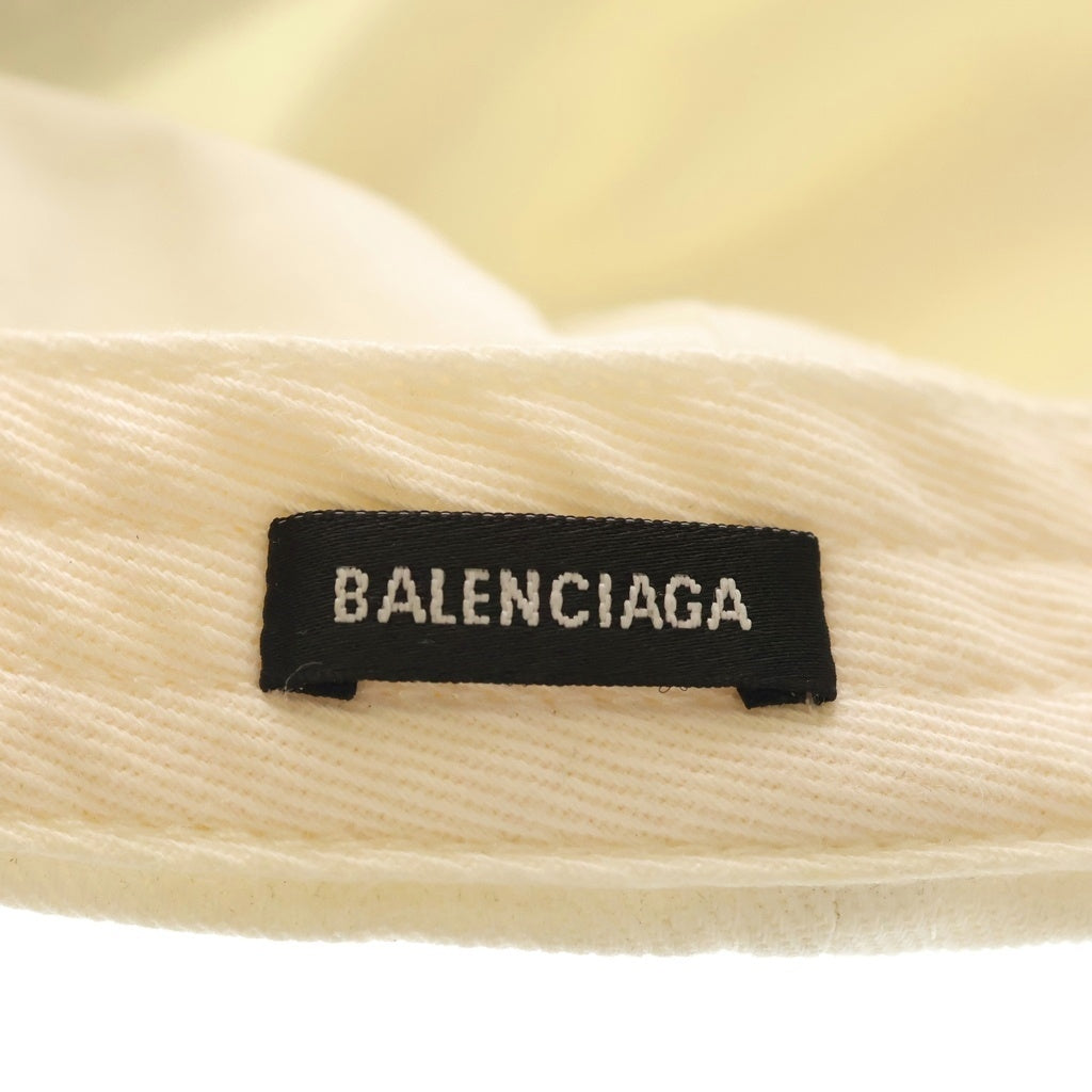 BALENCIAGA(バレンシアガ) グローインザダーク ロゴ コットン ベースボールキャップ 帽子 #L ホワイト 656463