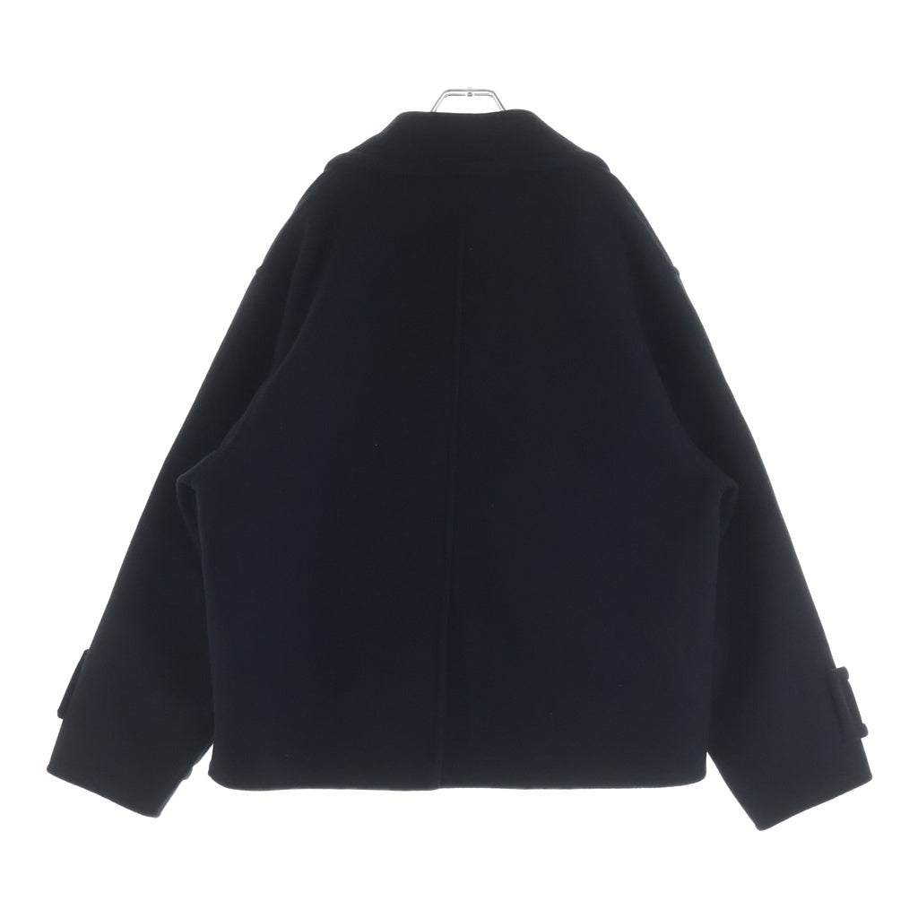 VALENTINO(ヴァレンティノ) 22AW ウール オーバーサイズ ピーコート ジャケット ブラック #44 WV0CJG807U3