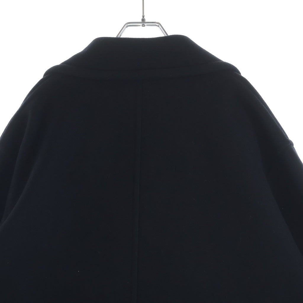 VALENTINO(ヴァレンティノ) 22AW ウール オーバーサイズ ピーコート ジャケット ブラック #44 WV0CJG807U3