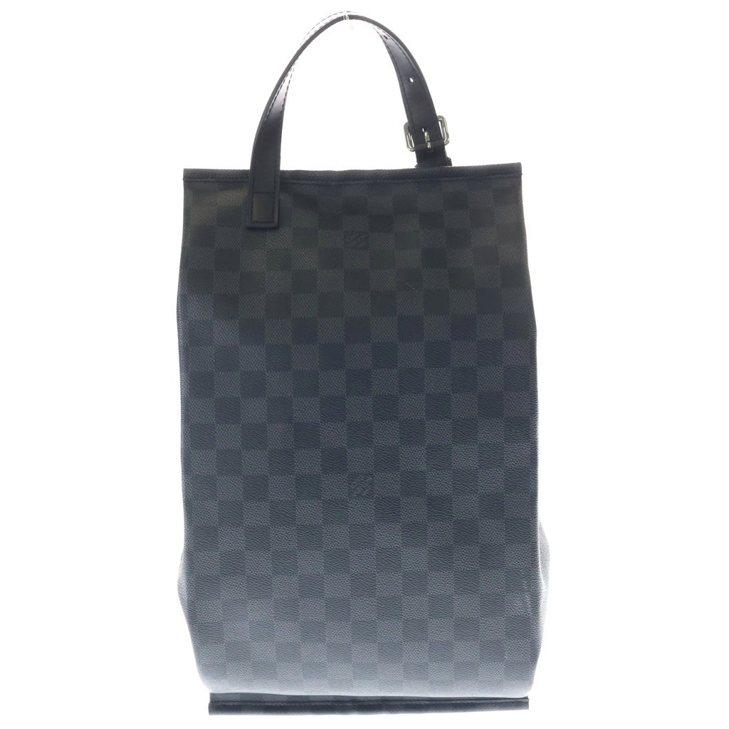 LOUIS VUITTON(ルイヴィトン) ダミエ グラフィット ウッス ア スーリエ PVC レザー シューズケース ブラック N40210