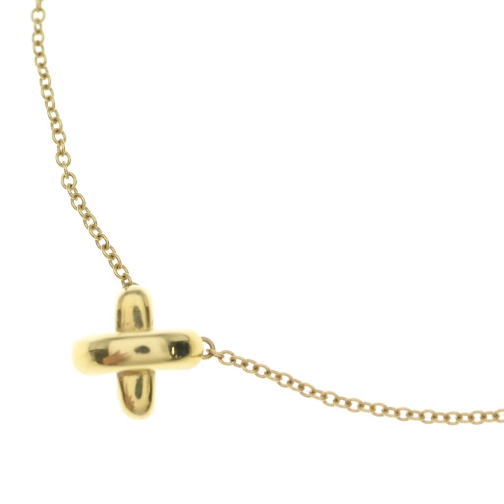 TIFFANY & Co.(ティファニー) クロスステッチネックレス ペンダント K18YG イエローゴールド レディース