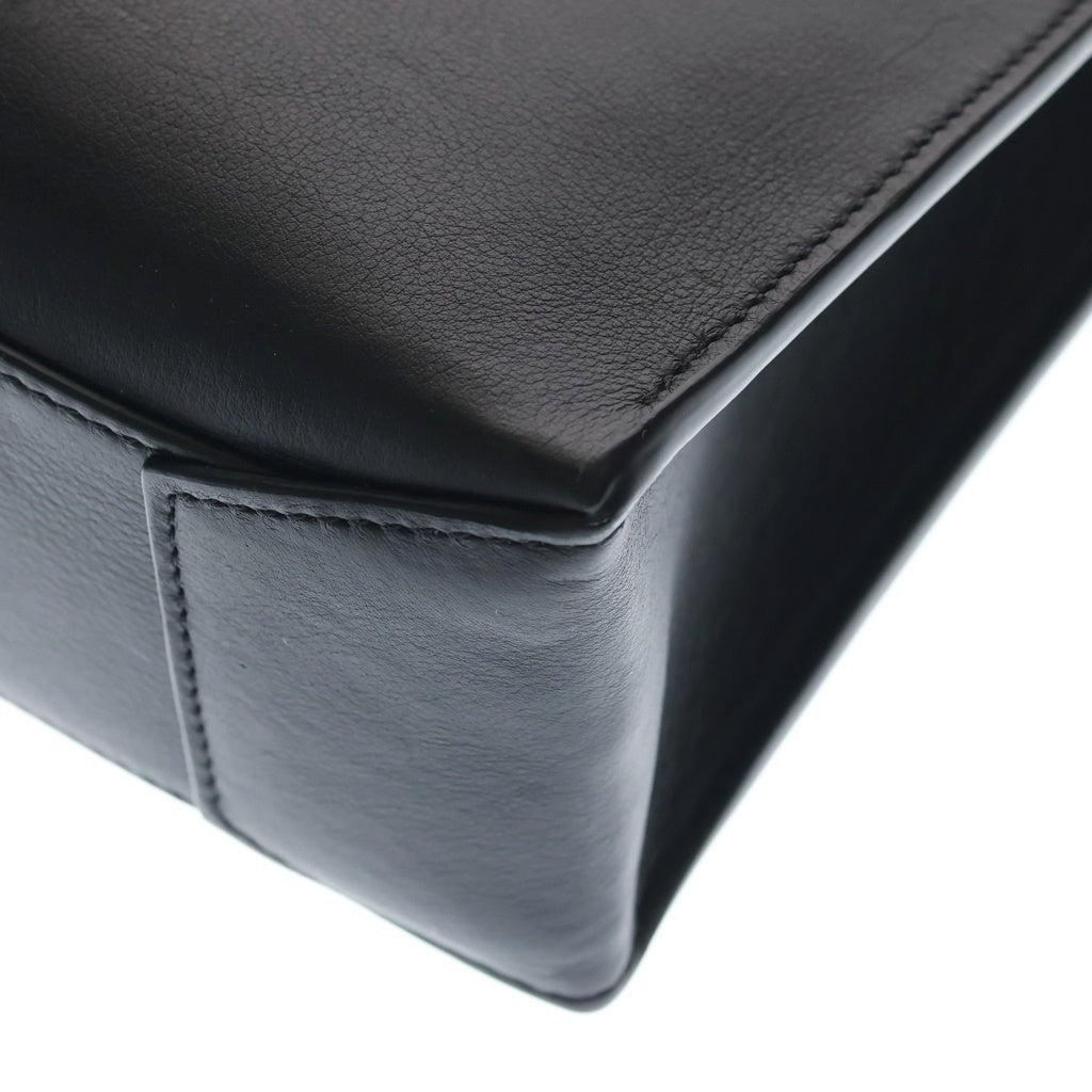 LOEWE(ロエベ) アナグラム バックルホリゾンタル トート ショルダーバッグ レザー シルバー金具 ブラック B692K96X06 レディース