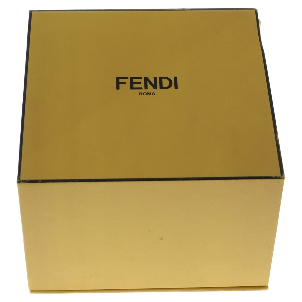 FENDI(フェンディ) FFロゴ ネックレス ペンダント チェーン ブラック×シルバー GP レディース