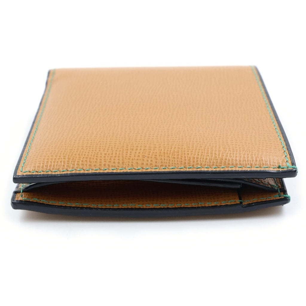 Valextra(ヴァレクストラ) Wallet 4Cc With Coin Holder レザーウォレット 二つ折り財布 コインケース Vカット ブラウン SGNL0023044