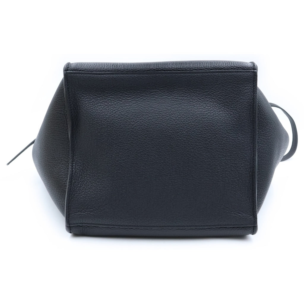 CELINE(セリーヌ) ビッグバッグ スモール レザー 2WAY ハンド ショルダー トートバッグ シルバー金具 ブラック 183313A4U レディース